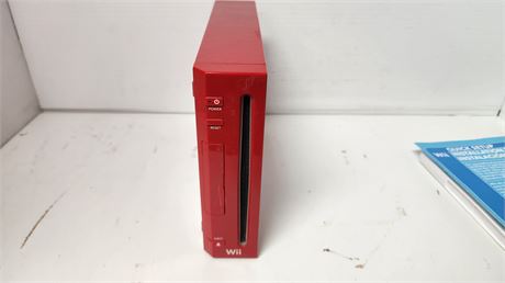 Red WII With Controllers & Accessories & Miscellaneous NOT TESTED