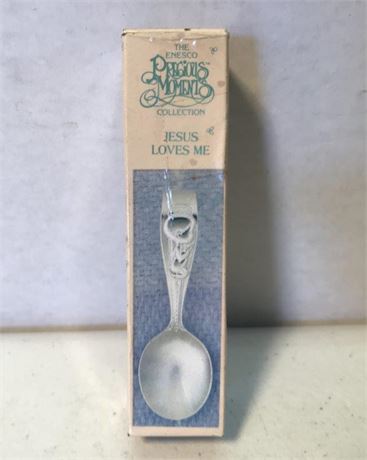 A Precious Moments Boy's Silver Plate Infant Spoon