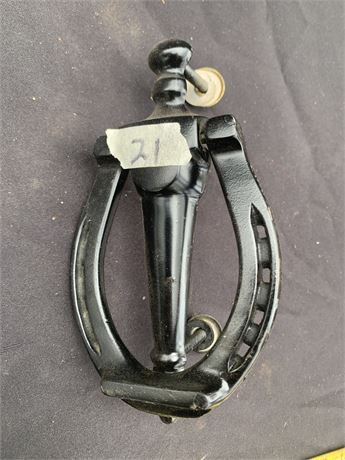 Vintage Metal Horseshoe Shaped Door Knocker