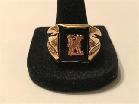 Stamped 14KT HGE ESPO LIND Size 10 Ring