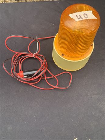 Vintage 12 Volt Orange Flashing Light