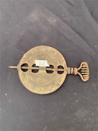 Vintage Griswold 6" Cast Iron Damper Stove Pipe Damper