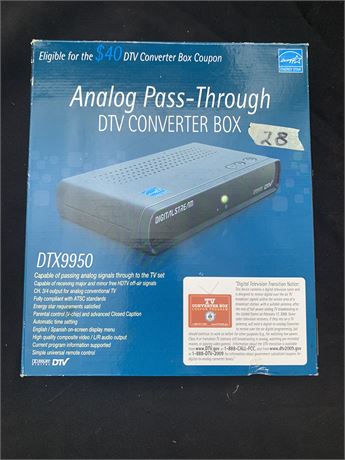 Analog DTV Converter Box For Parts Only NOT COMPLETE