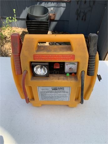 Chicago Electric Power Tools Battery Jump Box Air Compressor Model 39954