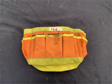 Bright Orange And Yellow Canvas Tool Carrier Bag