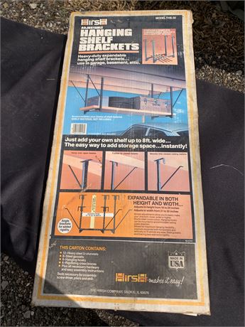 Hirsh Adjustable Hanging Shelf Bracket Model THS-30 For Overhead Storage