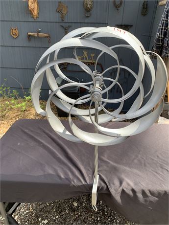 Vintage Handmade Metal Yard Spinner Created By Race Car Driver Art Arfons