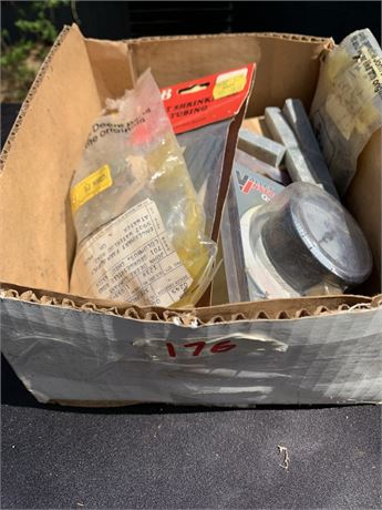 Hardware Box Lot Includes Gauge Tool Holders Saw Blades And More
