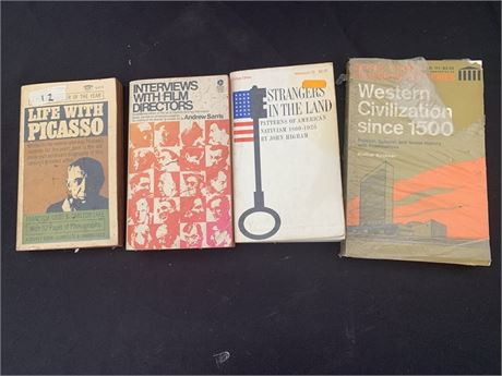 Vintage Lot Of 4 Books Life Without Picasso Strangers In The Land Film Directors