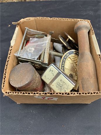 Collector's Boxed Lot Including A Lighthouse Zippo Lighter