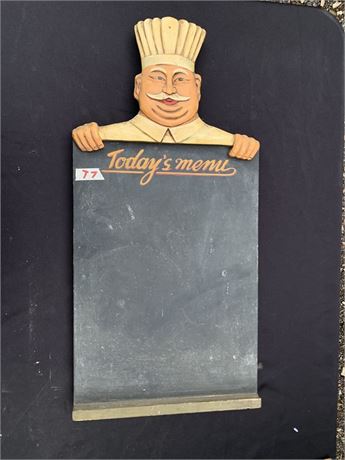 Gourmet Chef Today's Menu Chalk Board Wall Art Kitchen Decor