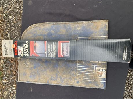 Vintage Delco Fender Mat And Window Wind Rain Guards Chevy GMC 1973 To 1987