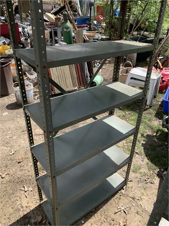 Complete Metal Shelf Storage Unit With 6 Shelves