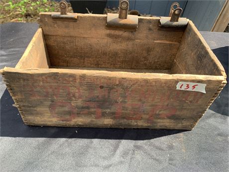 Vintage Wood Jello Brand Shipping Crate Box With Finger Corner Joints