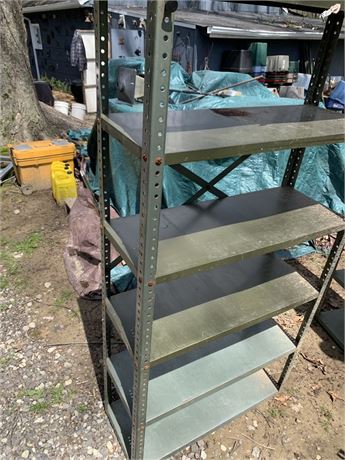 Complete Metal Shelf Storage Unit With 6 Shelves