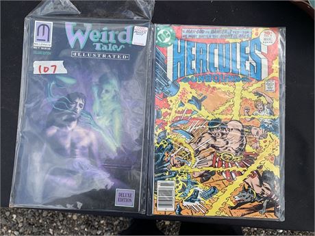 Comic Book Lot Including DC Hercules Unbound #9 And Weird Tales #1