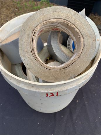 Bucket Lot Of Tape Duct Tape Electrical Tape Teflon Tape And More