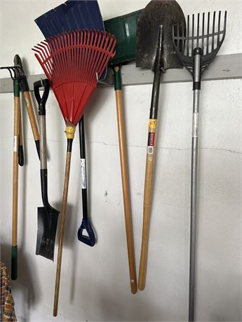 A lot of garden tools
