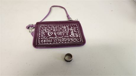 Coach change purse and Ring