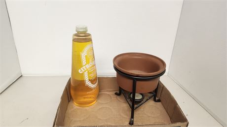 Simply Tasteful Dip Warmer Bowl & Lamp Oil