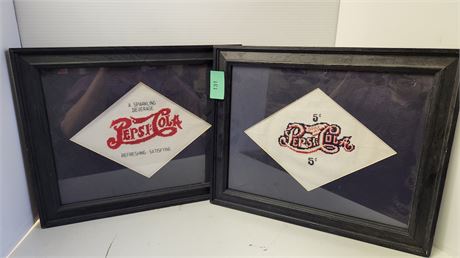 2 Vintage Framed Pepsi Pictures