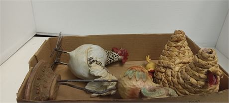 Lot Of Chicken Decorations