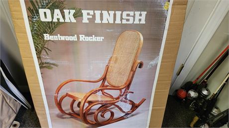 Oak Finish Bentwood Rocker New In Box