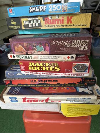 A lot of vintage board games