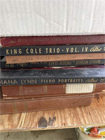 lot of records, LPs and 40