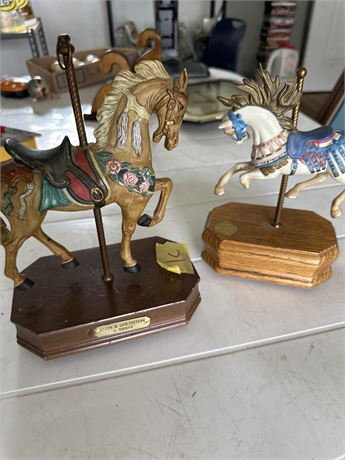 collectible musical carousel horses