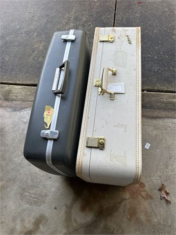 two vintage suitcases