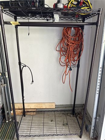 wire rack, shelf, and hanger