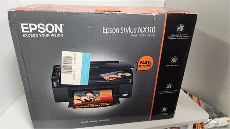 Epson Stylus NX110 Printer Center, NOT TESTED Looks New In Box