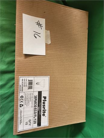 Sealed box of flood light bulbs