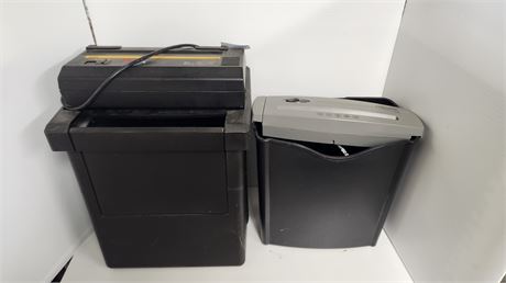 Royal Brand Shredder & Fellows Brand Shredder. Both In Working Condition