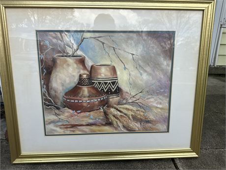 framed oil on canvas Southwestern themed Koch