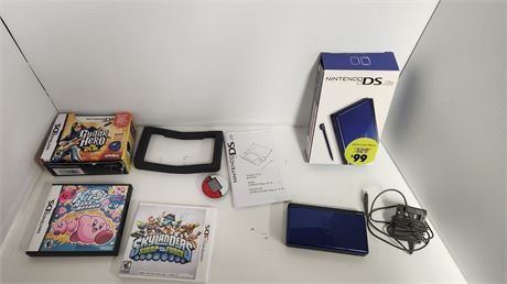 Lot Of DS Items & DS Lite System & Box. TESTED AND WORKS!!