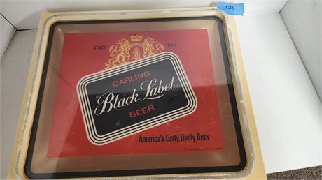 Vintage Black Label Beer Sign. NOT TESTED