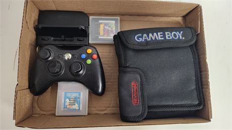Gameboy Carry Case & Game Boy Games & XBOX Controller & Miscellaneous