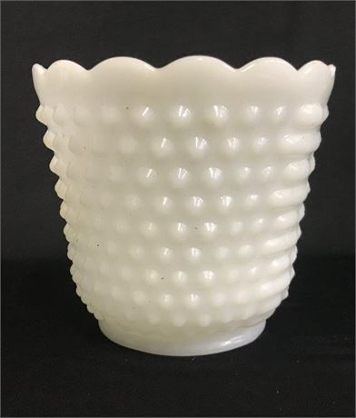 Fire-King Hobnail Planter Vase (#1)