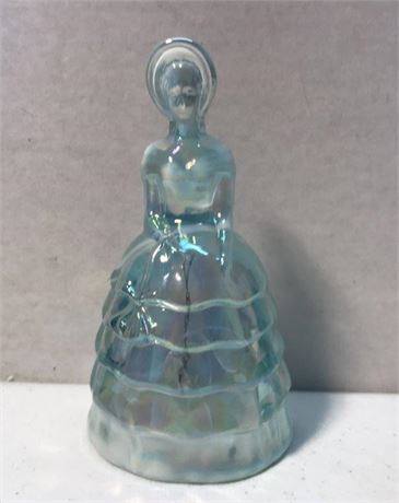 Summit Art Glass Aquamarine Opalescent Southern Belle Bell
