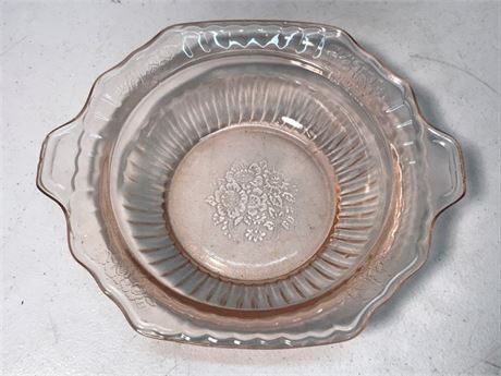 Pink Depression Glass Bowl