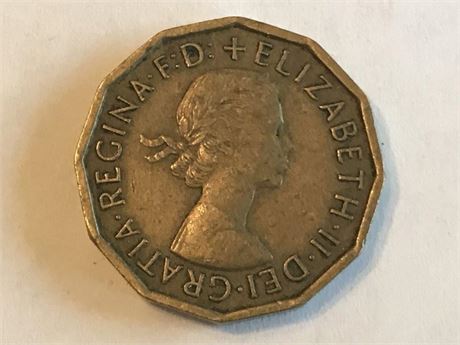 1960 UK Three Pence