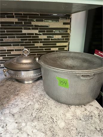 metal Stock Pot and Serving Dish