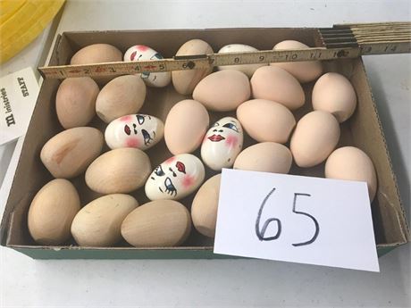 Flat of Wooden Doll Heads