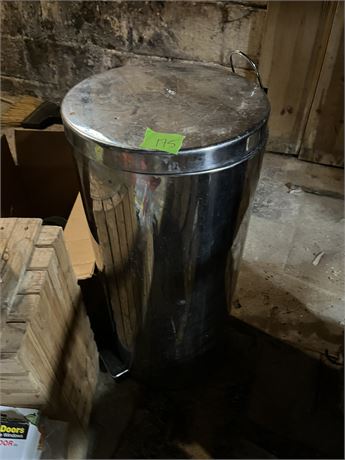 Metal Trash Can