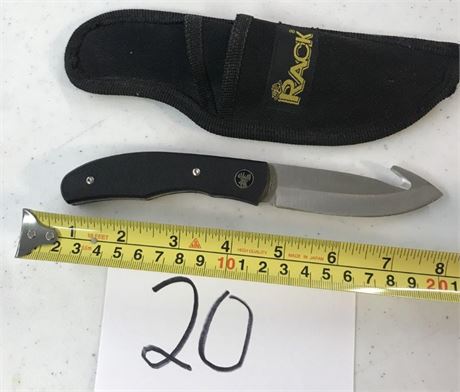 Rack Hunting Knife w/Gut Hook