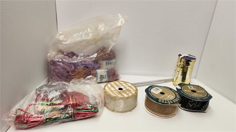 Lot Of Ribbon & Miscellaneous