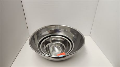 Lot Of Metal Mixing Bowls