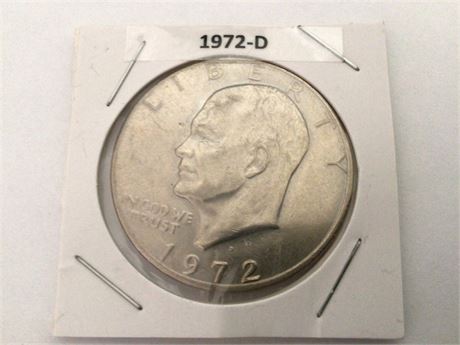 1972 - D Eisenhower Dollar Coin